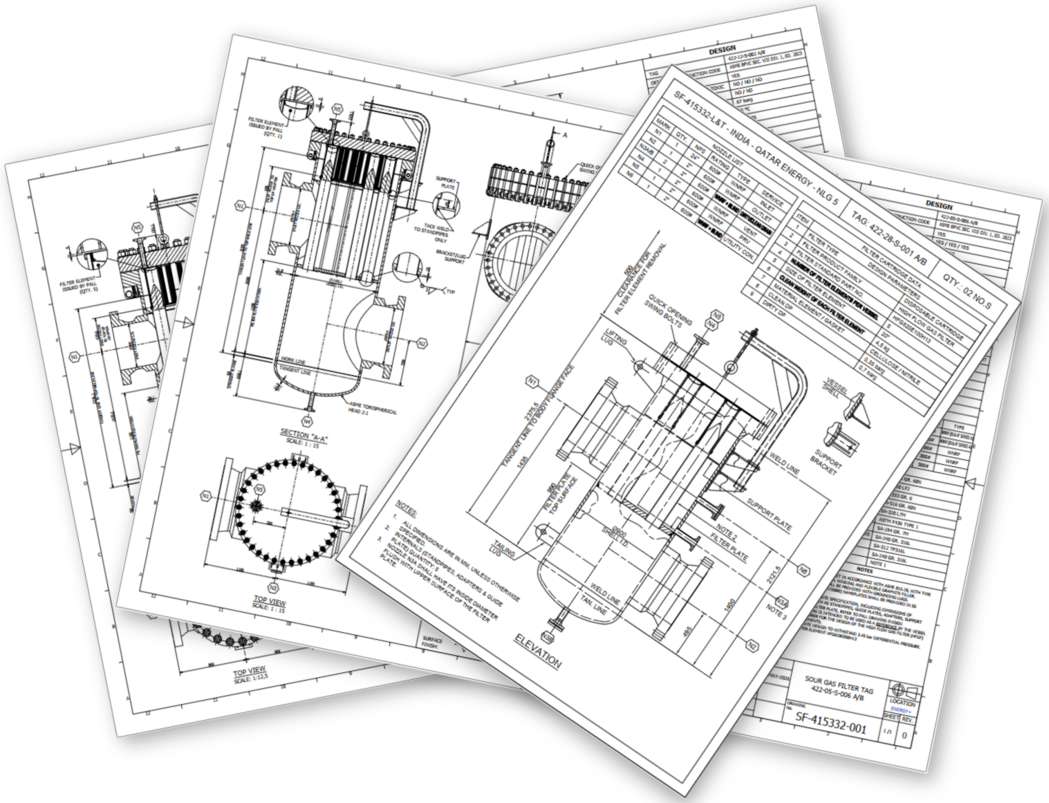 Pressure vessel drawing